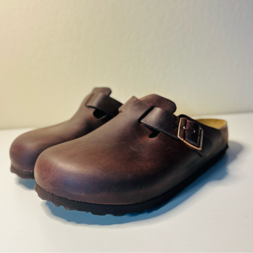 BIRKENSTOCK BOSTON Habana oiled leather-size: 
EU:37 US:6.5 Soft Footbed. NIB! - Picture 2 of 13
